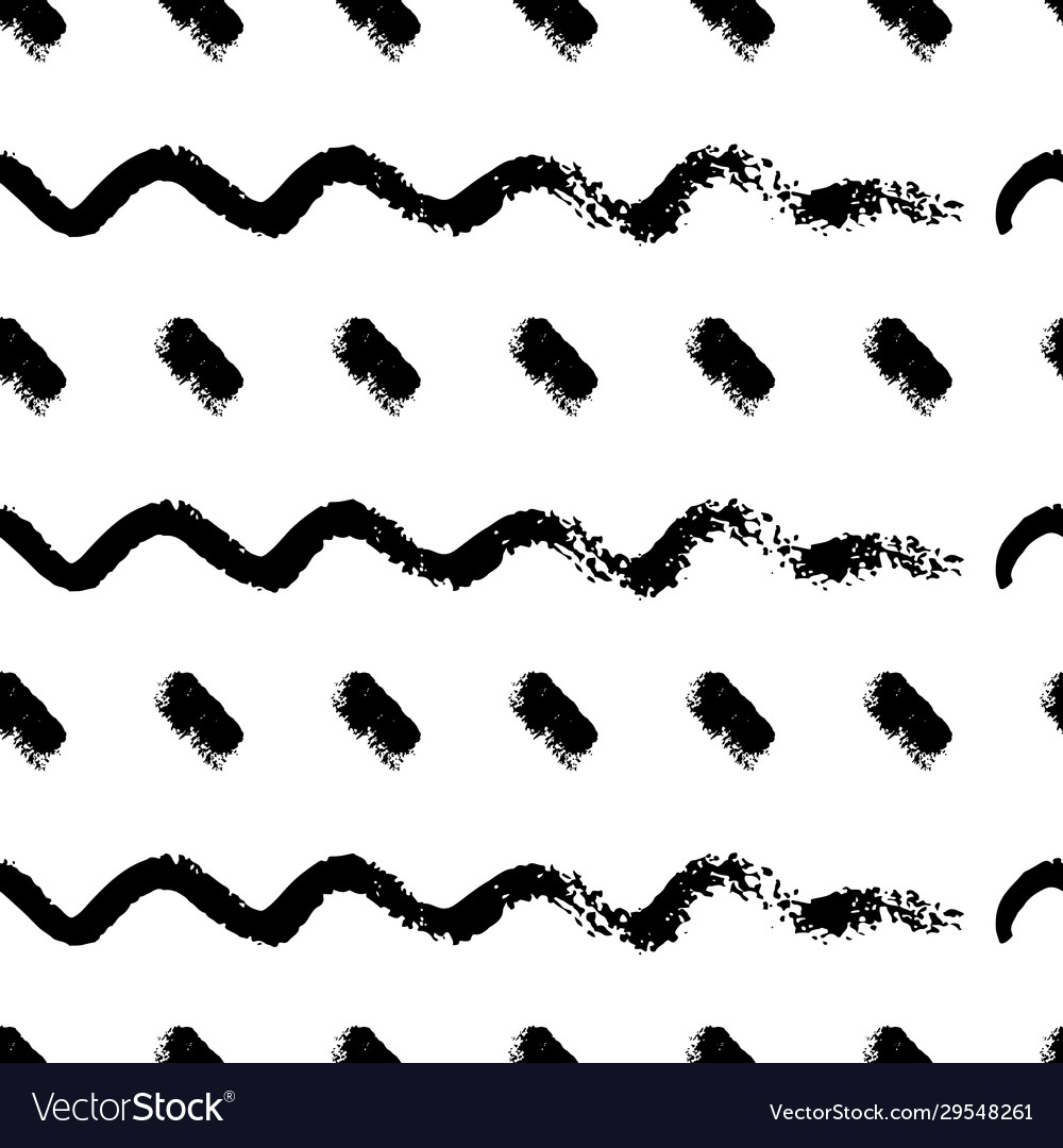 Monochrome seamless pattern with lines Vector Image Monochrome seamless pattern with lines