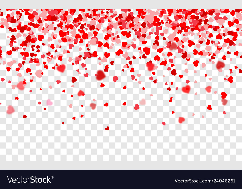 Realistic isolated heart confetti on the Vector Image