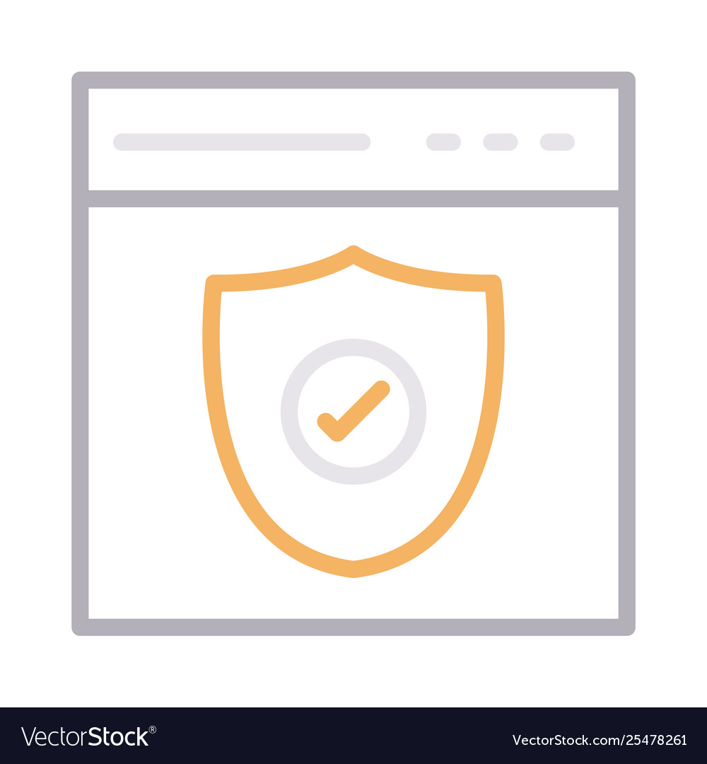 Secure browser Vector Image Secure browser