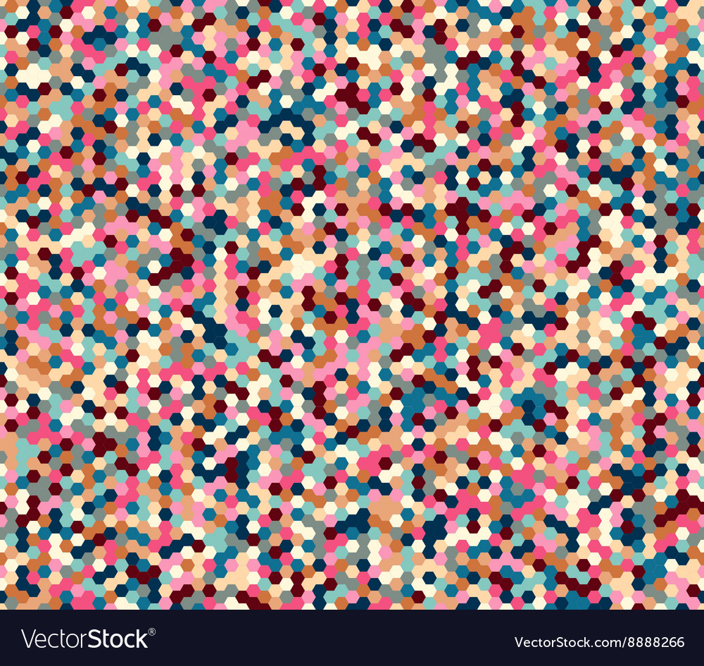 Abstract geometric hexagonal colorful