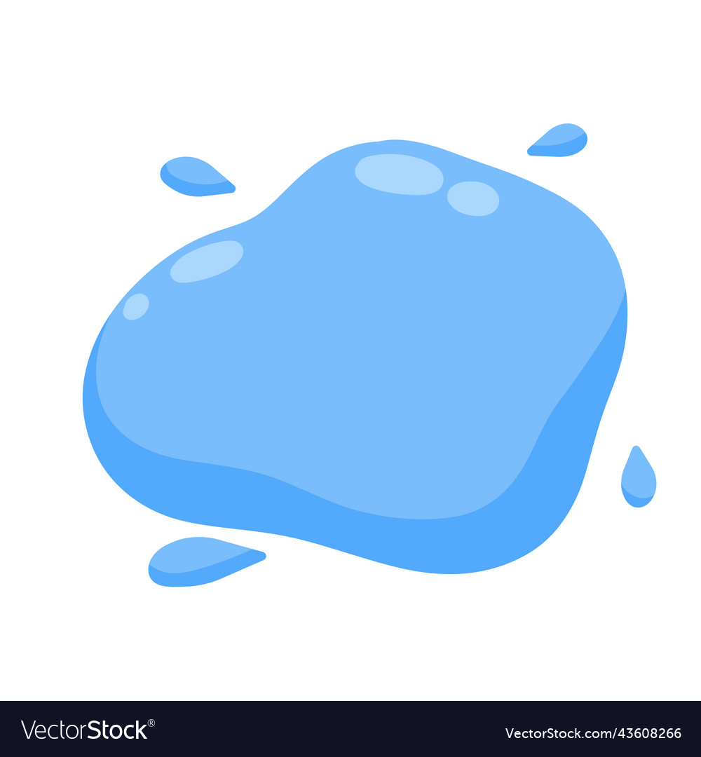 Blue blob drop of water abstract shape