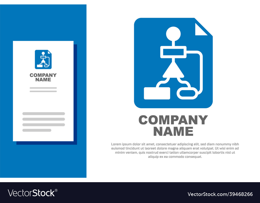 Blue tile flowchart for program design or process