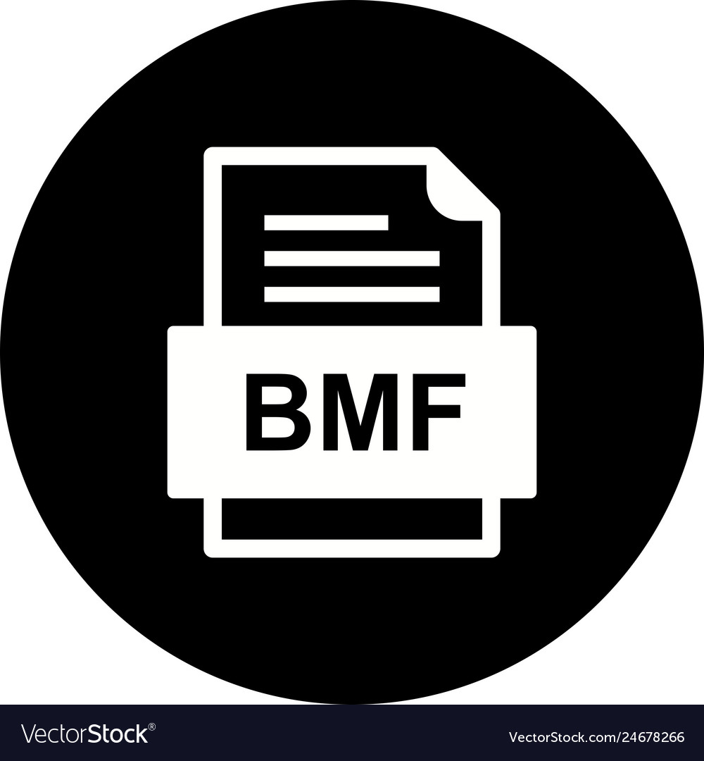 Bmf file document icon Royalty Free Vector Image