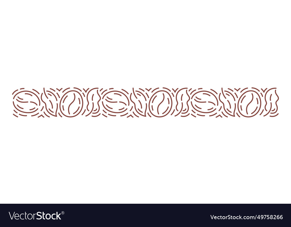 Coffee beans horizontal line background pattern