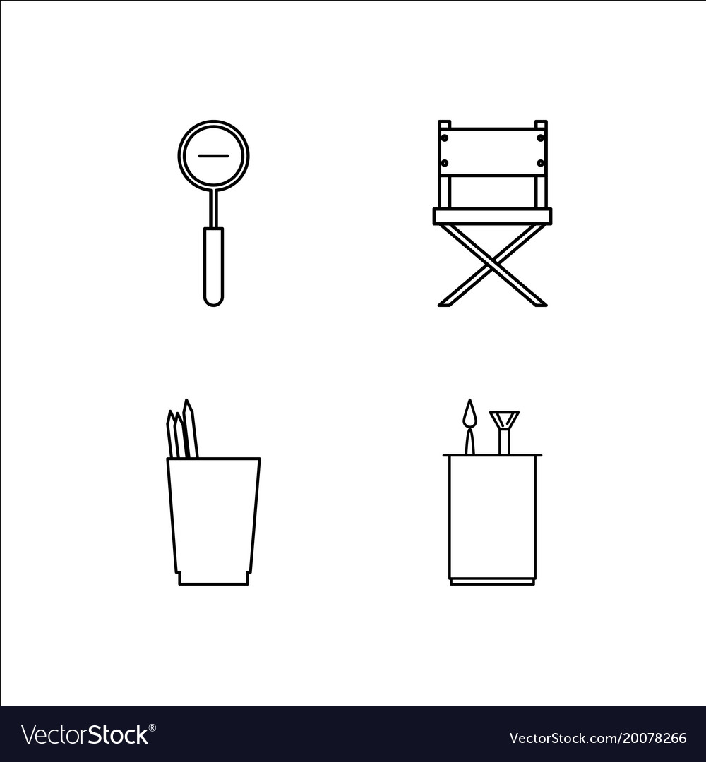 Design and studio simple linear icon setsimple