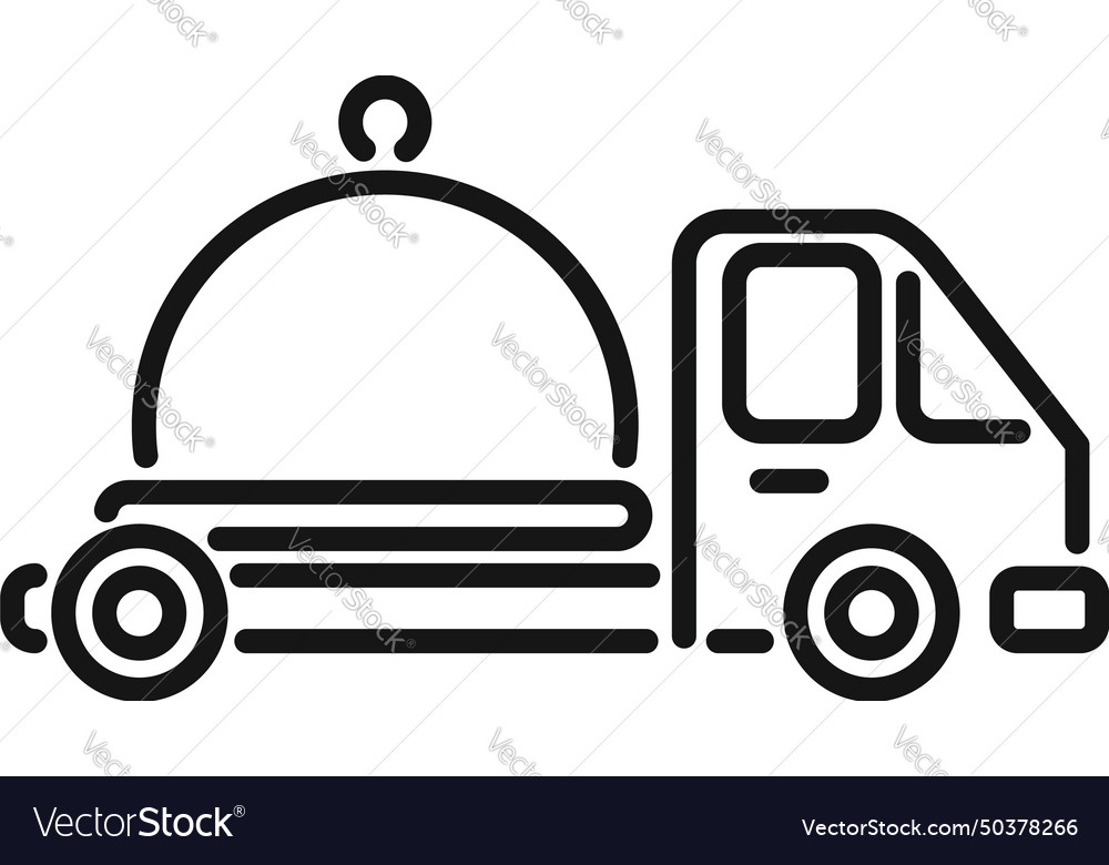 Food truck delivery icon outline container Vector Image