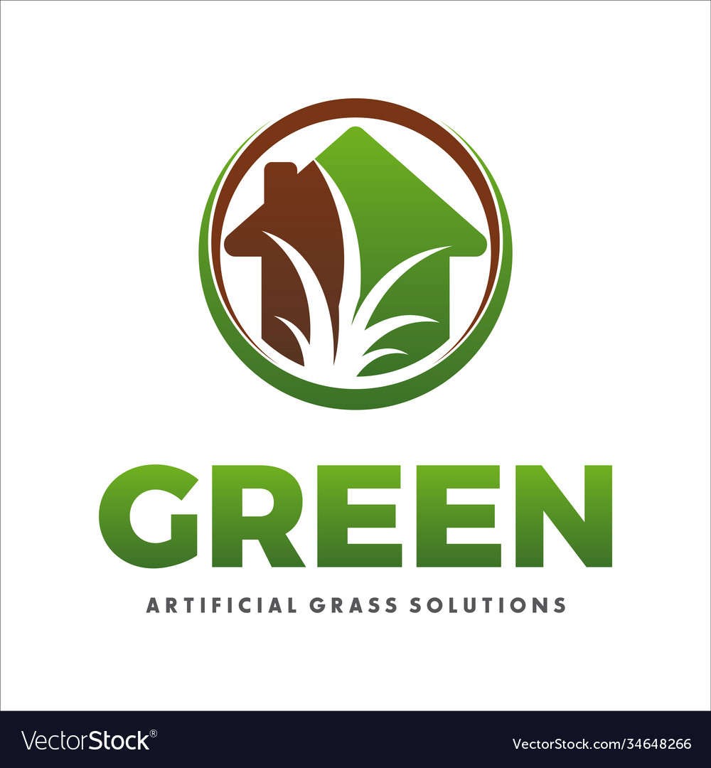 Grass logo lawn template