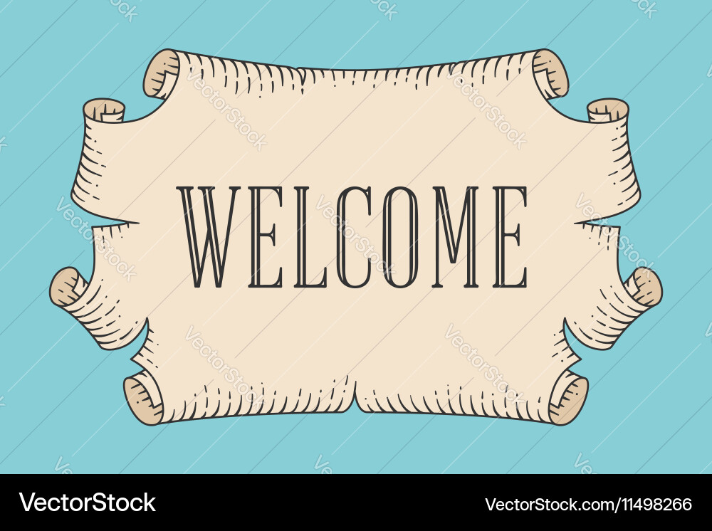 Greeting Card With Old Vintage Ancient Scroll And Vector Image