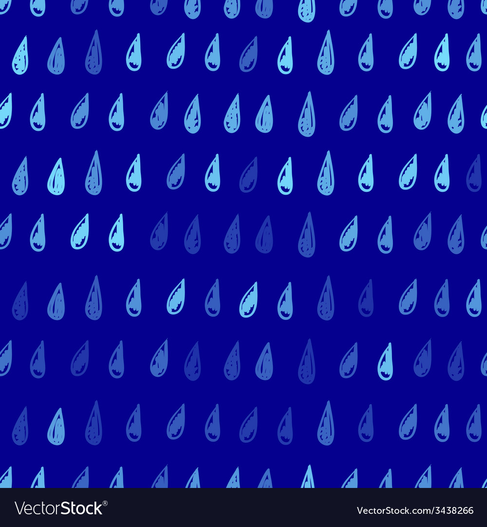 Hand drawn raindrops pattern