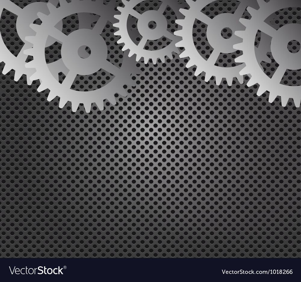 Metal background and gears