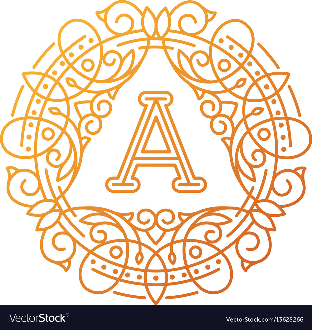 Monogram a bage logo text