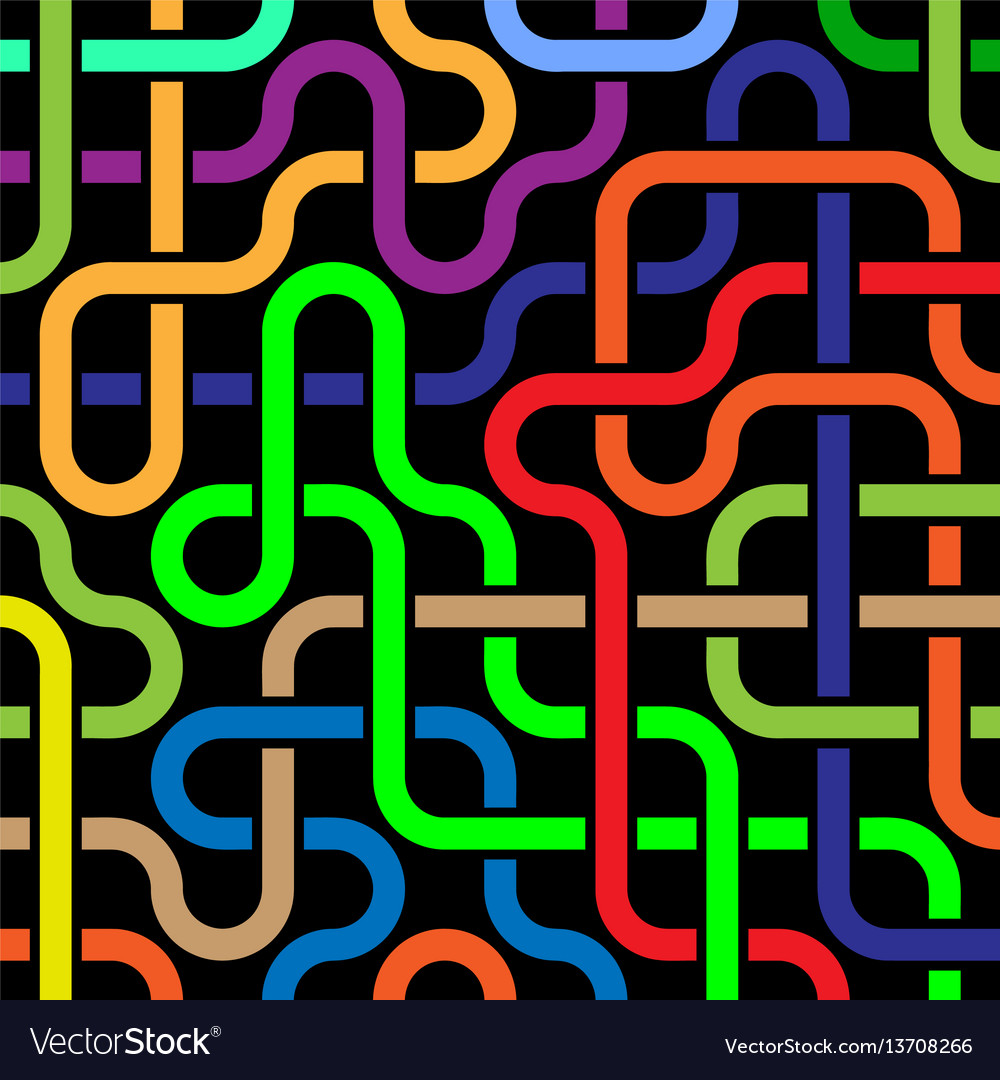 Pipeline grid abstract geometric design of tubes vector image Pipeline grid abstract geometric design of tubes