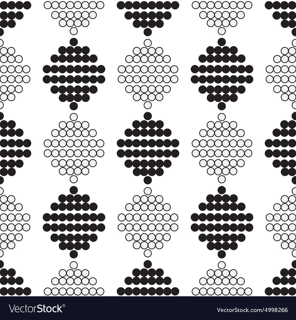 Seamless pattern with circles in black and white