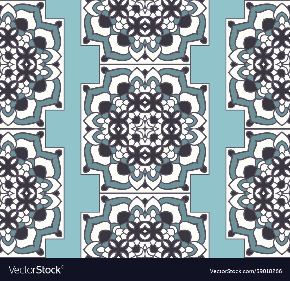 Seamless pattern with mosaic tiles vector image Seamless pattern with mosaic tiles