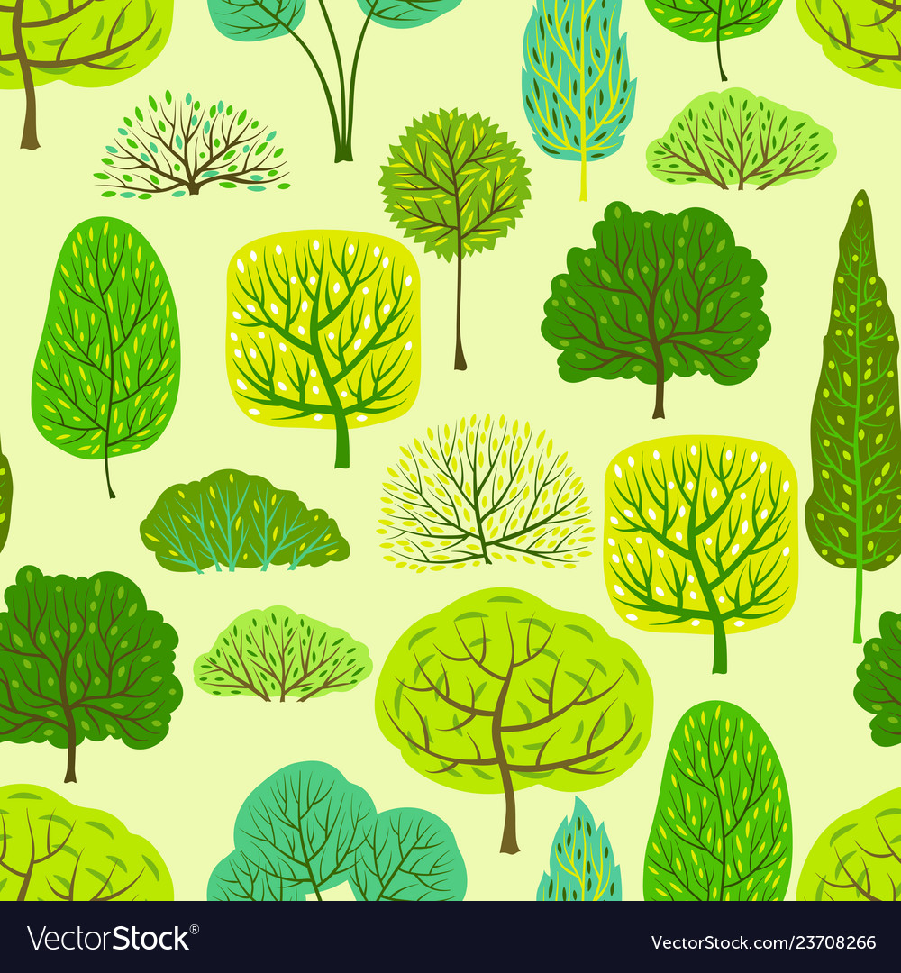 Spring or summer seamless pattern with stylized Vector Image Spring or summer seamless pattern with stylized