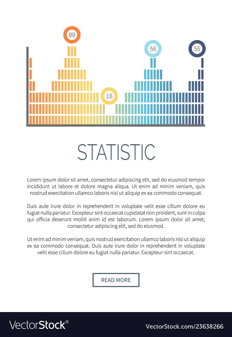Statistic infochart in different colors analytics