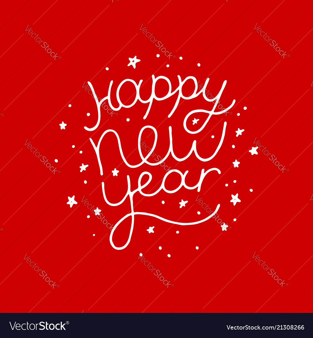 stock calligraphic text happy