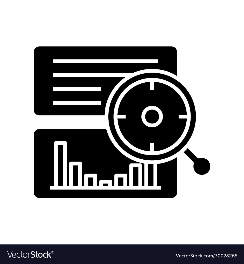 Valuable data black icon concept Royalty Free Vector Image