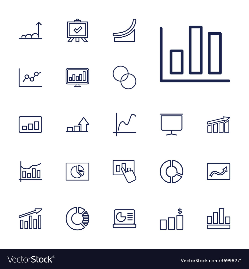 22 diagram icons Royalty Free Vector Image - VectorStock