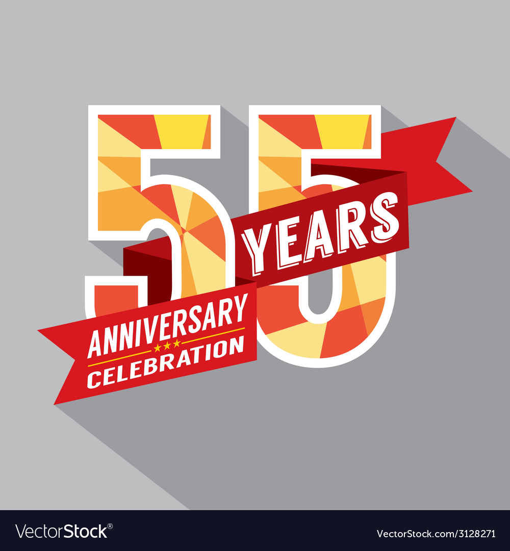 55th years anniversary celebration design