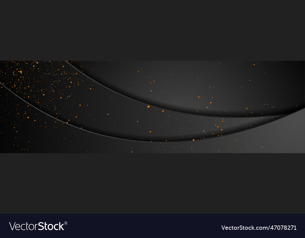 Black abstract corporate wavy background Vector Image Black abstract corporate wavy background