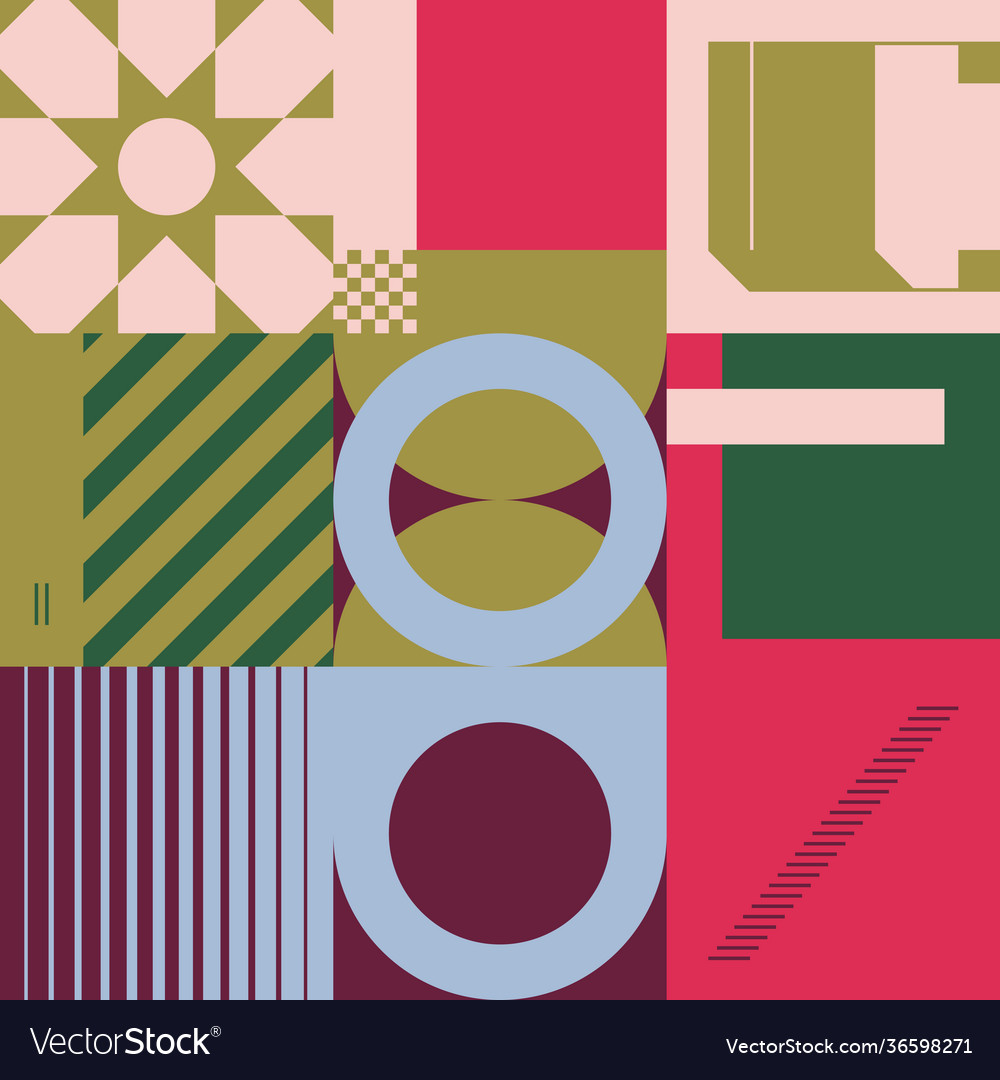 Brutalism design abstract pattern vector image Brutalism design abstract pattern