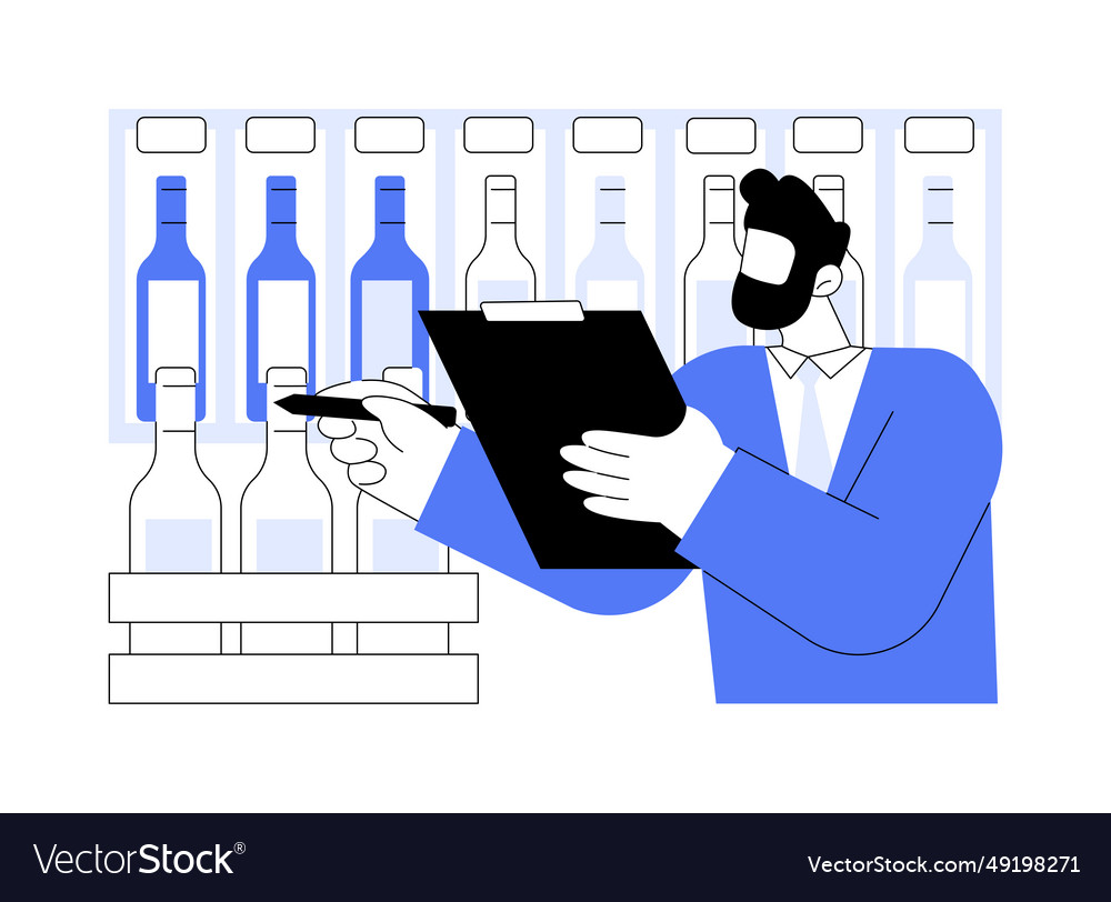 Creating wine list abstract concept vector image Creating wine list abstract concept