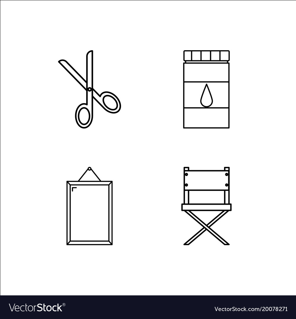 Design and studio simple linear icon setsimple