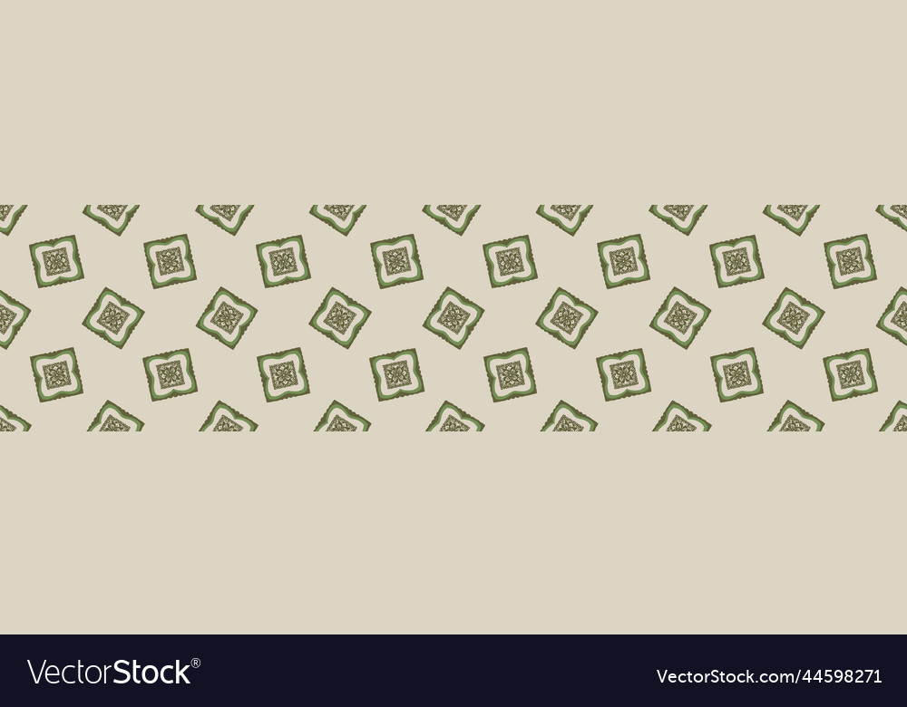Hand drawn retro block print seamless border vector image Hand drawn retro block print seamless border