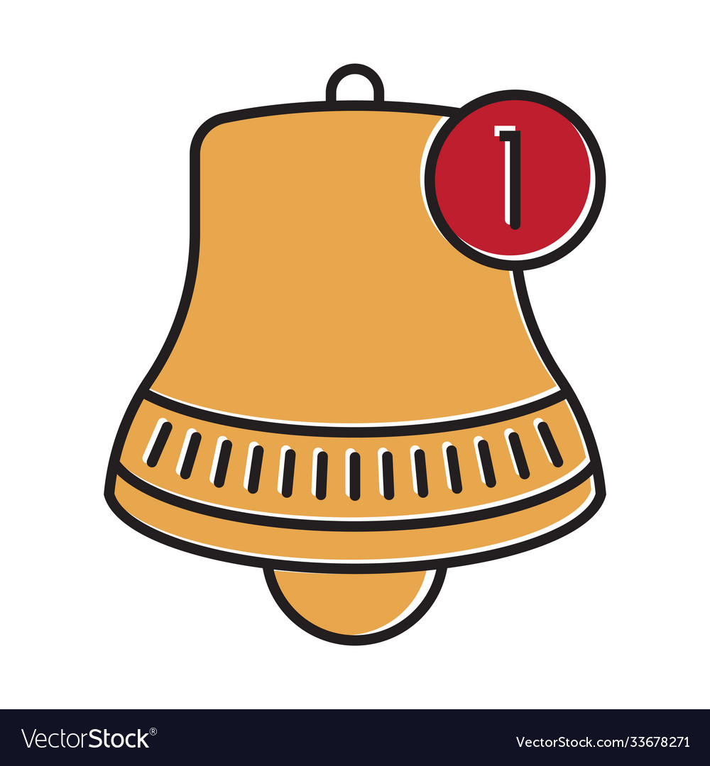 Inbox message bell notification flat colour icon
