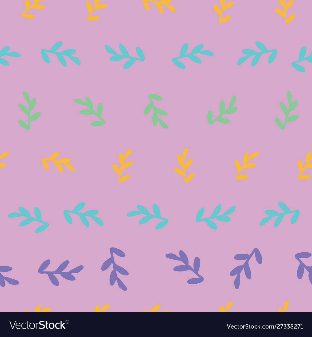 Leaves seamless repeat pattern background vector image Leaves seamless repeat pattern background