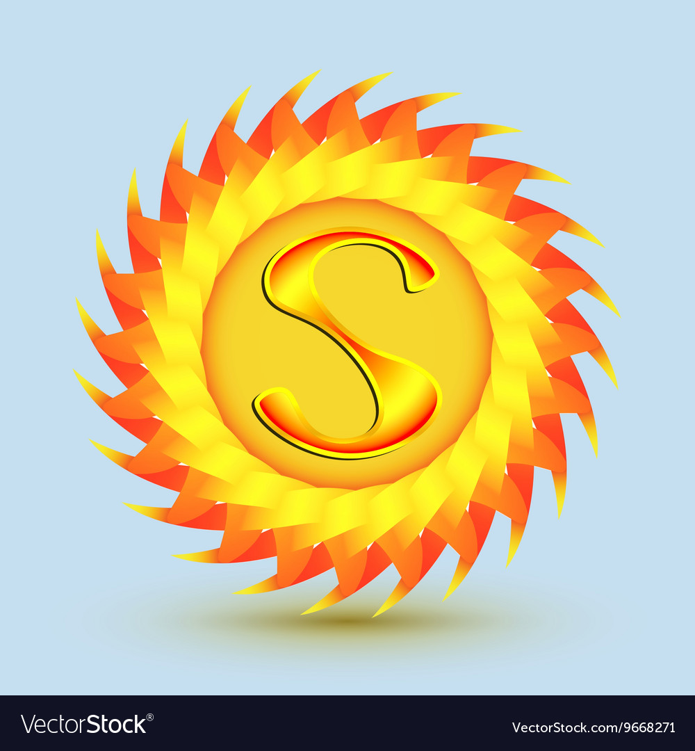 Logo is a sun with the letter s