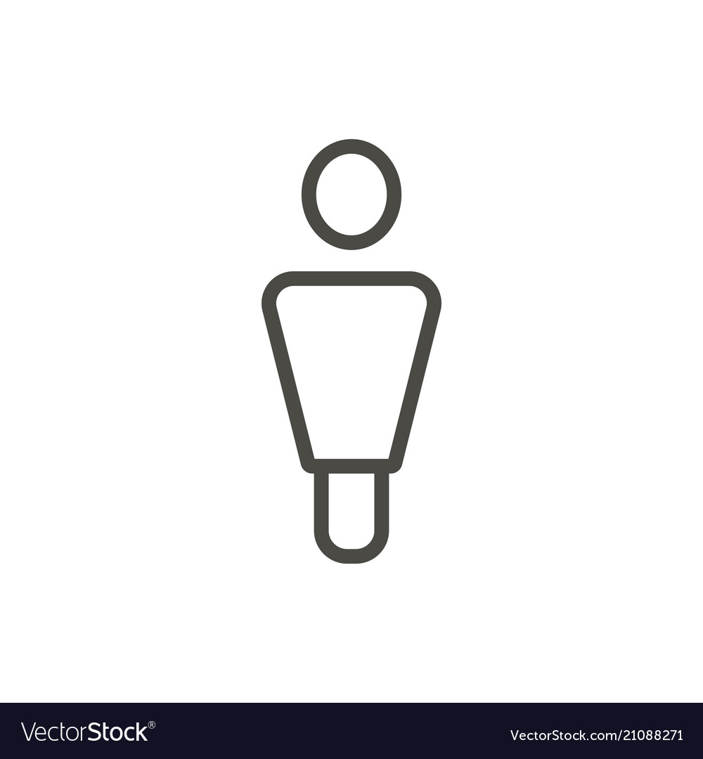 Man icon line wc boy symbol vector image Man icon line wc boy symbol