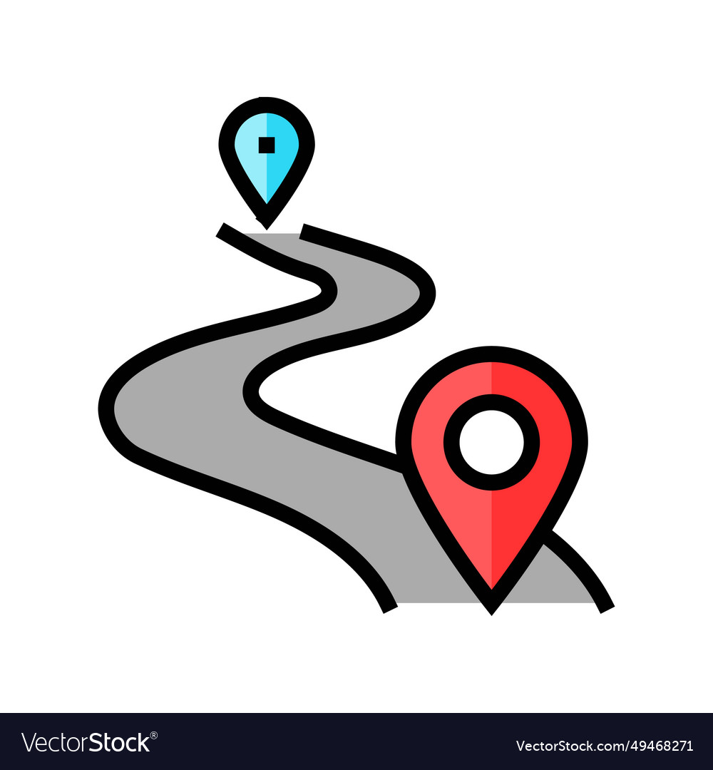 Map pointer delivery color icon vector image Map pointer delivery color icon