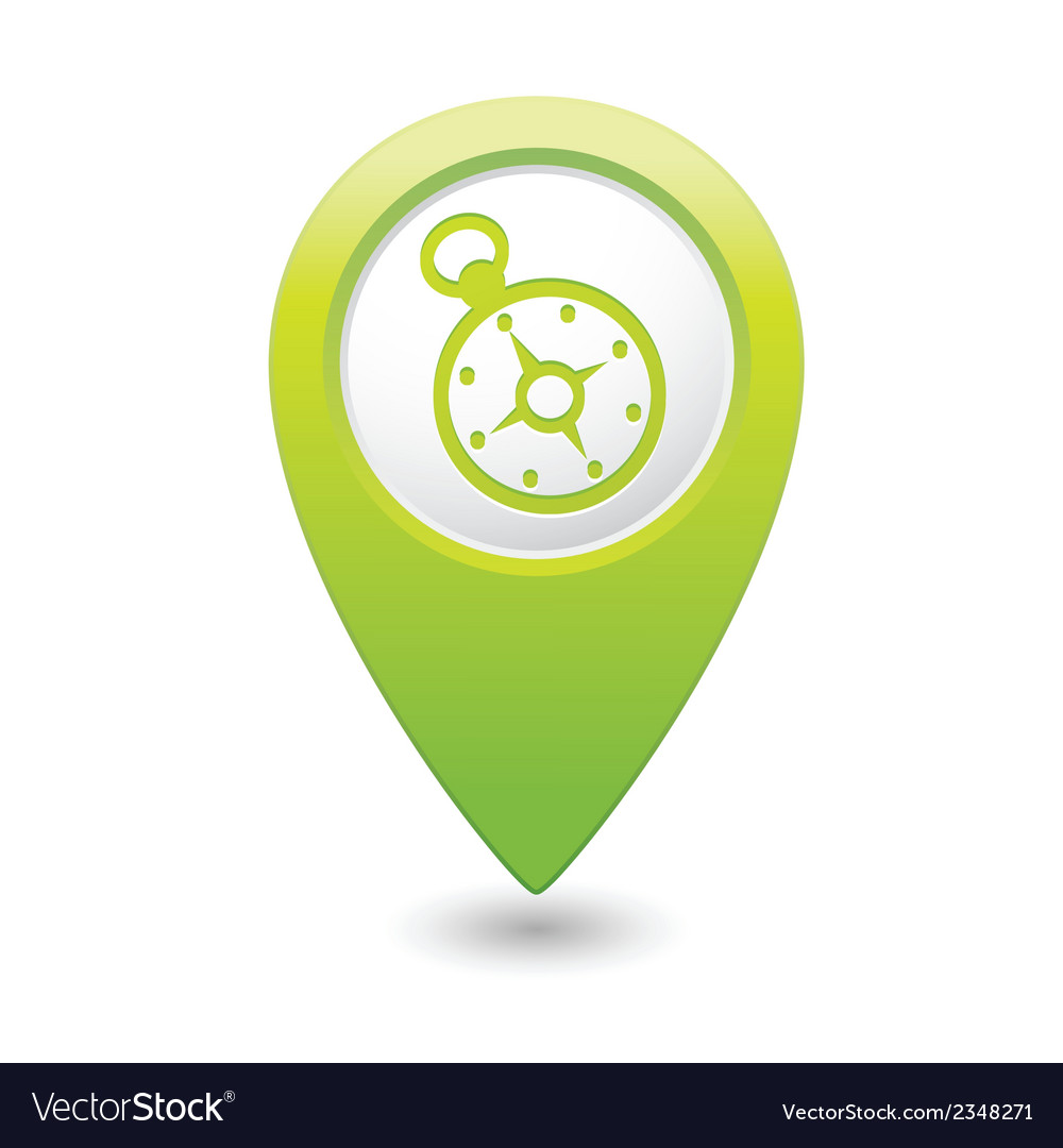 Map Pointer with Compass Icon