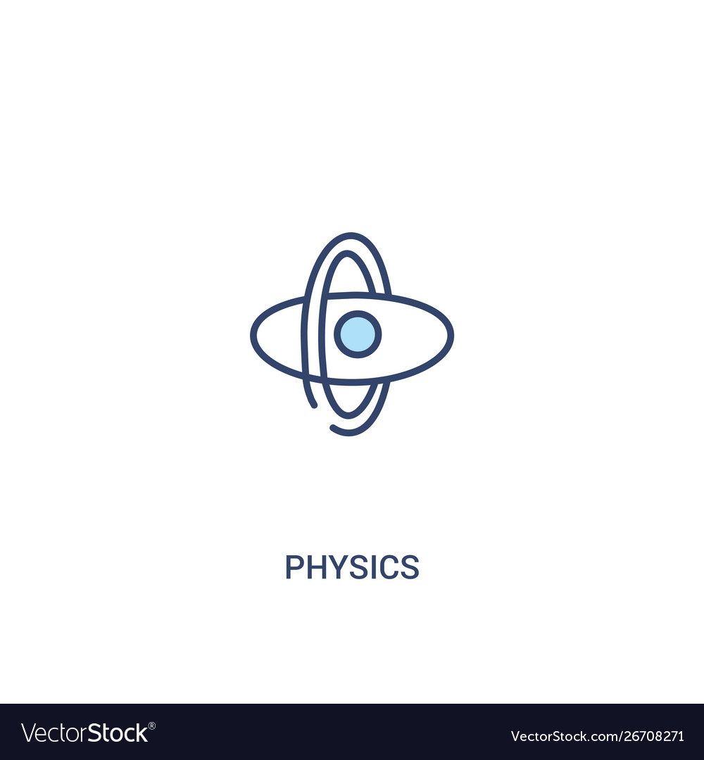 Physics concept 2 colored icon simple line