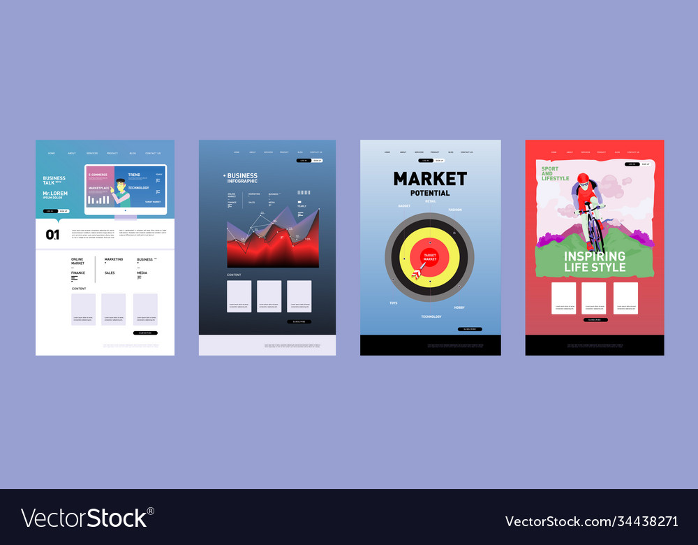 Presentation and website interface layout design