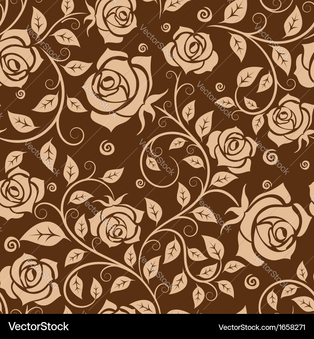 Seamless pattern with roses Royalty Free Vector Image
