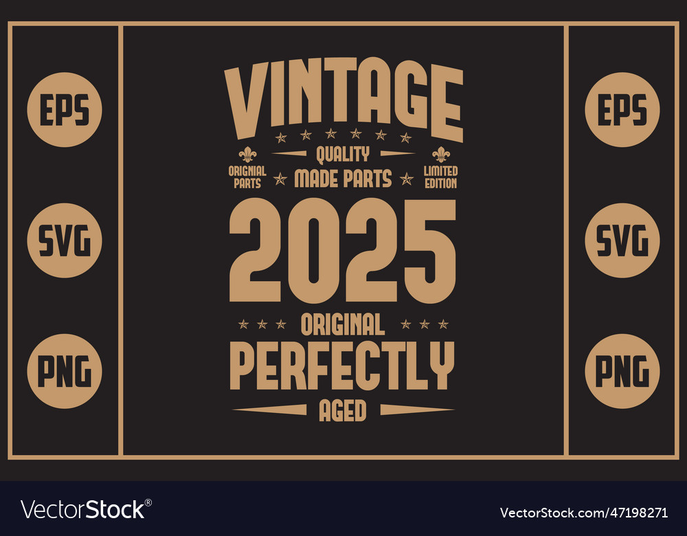 Vintage 2025 Royalty Free Vector Image VectorStock