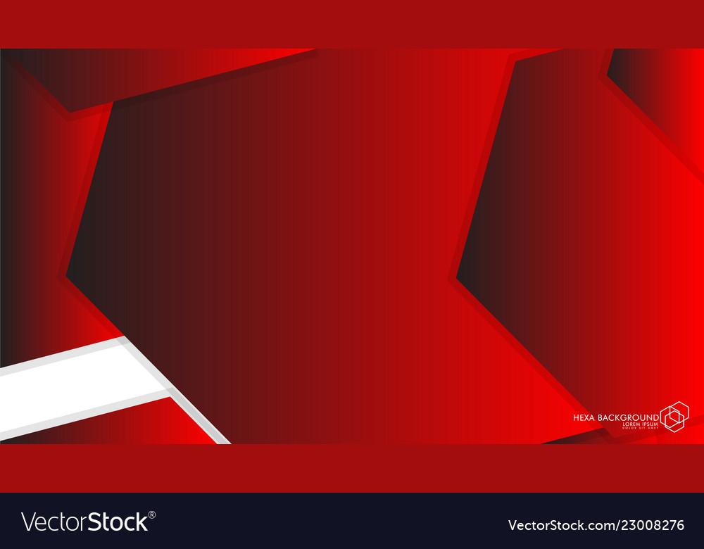Abstract background hexagon red light and shadow vector image Abstract background hexagon red light and shadow