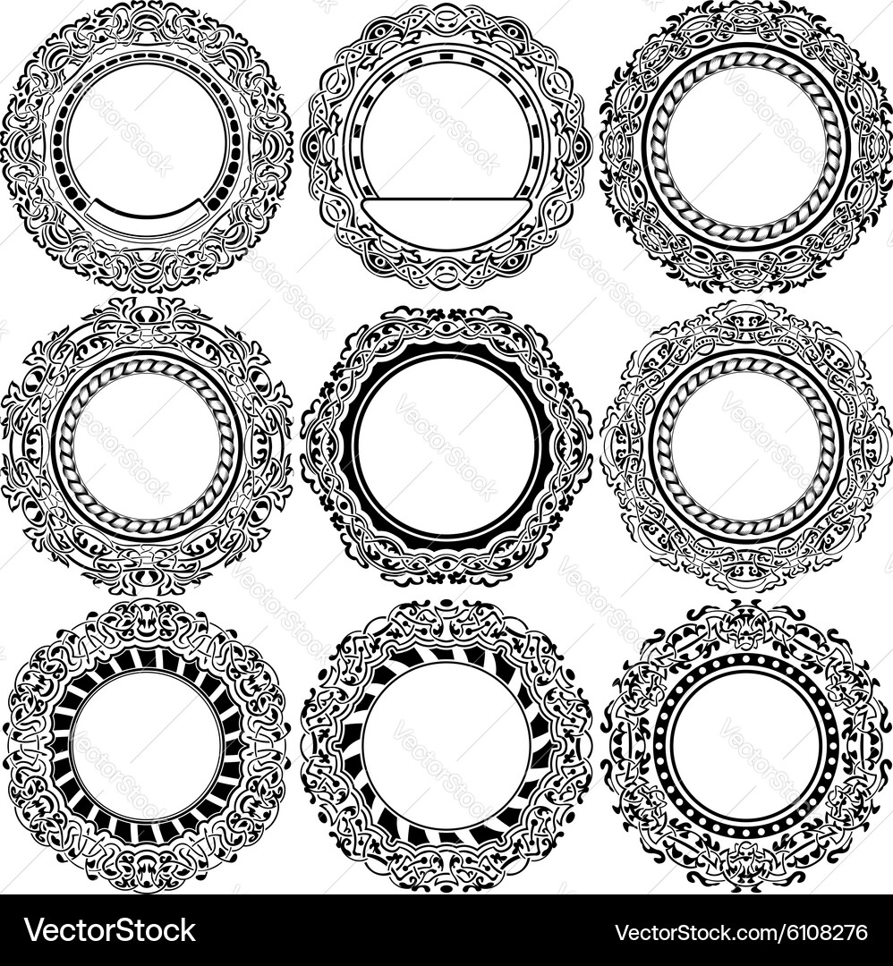 Black frame set Royalty Free Vector Image - VectorStock