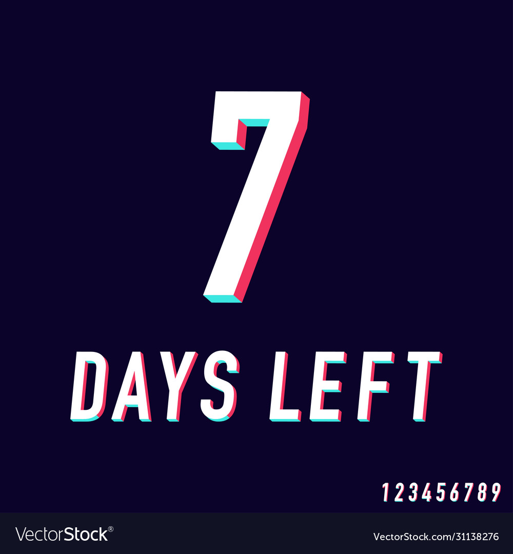 Count down for days creative design