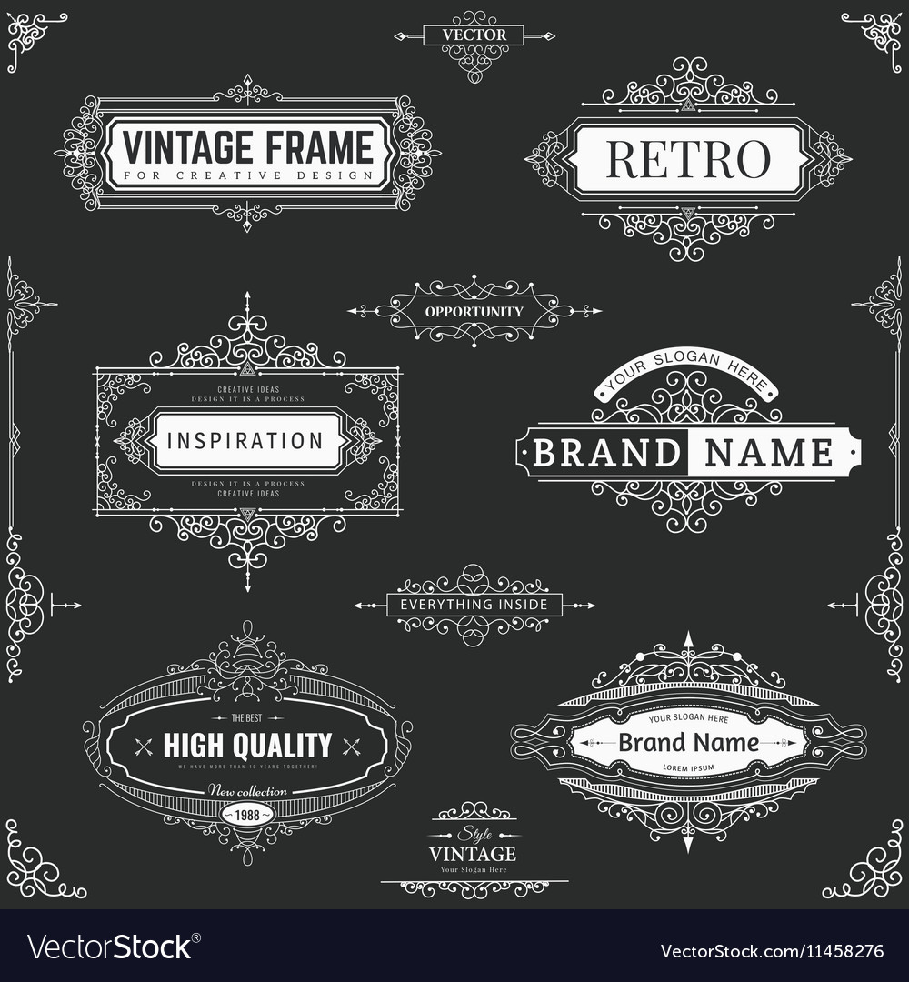 Design Elements Royalty Free Vector Image - Vectorstock