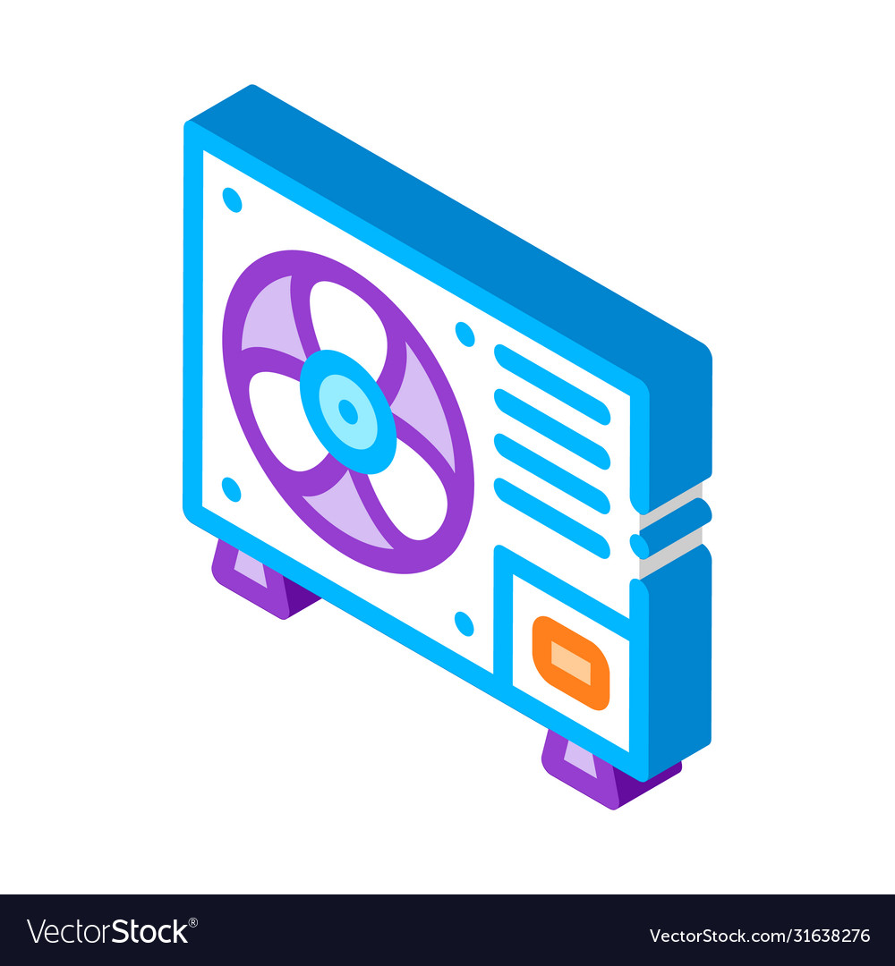 Fixed new conditioner system isometric icon