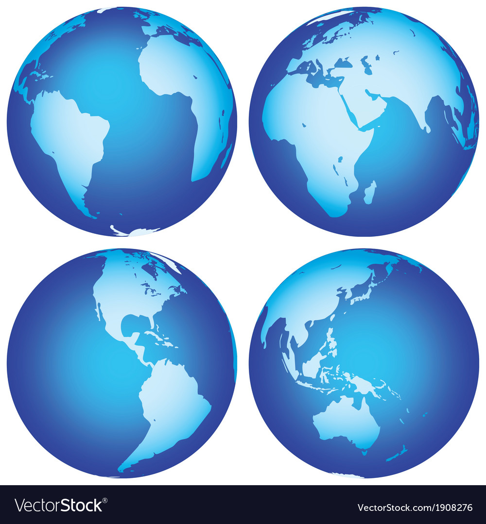 Globes Set Royalty Free Vector Image - Vectorstock