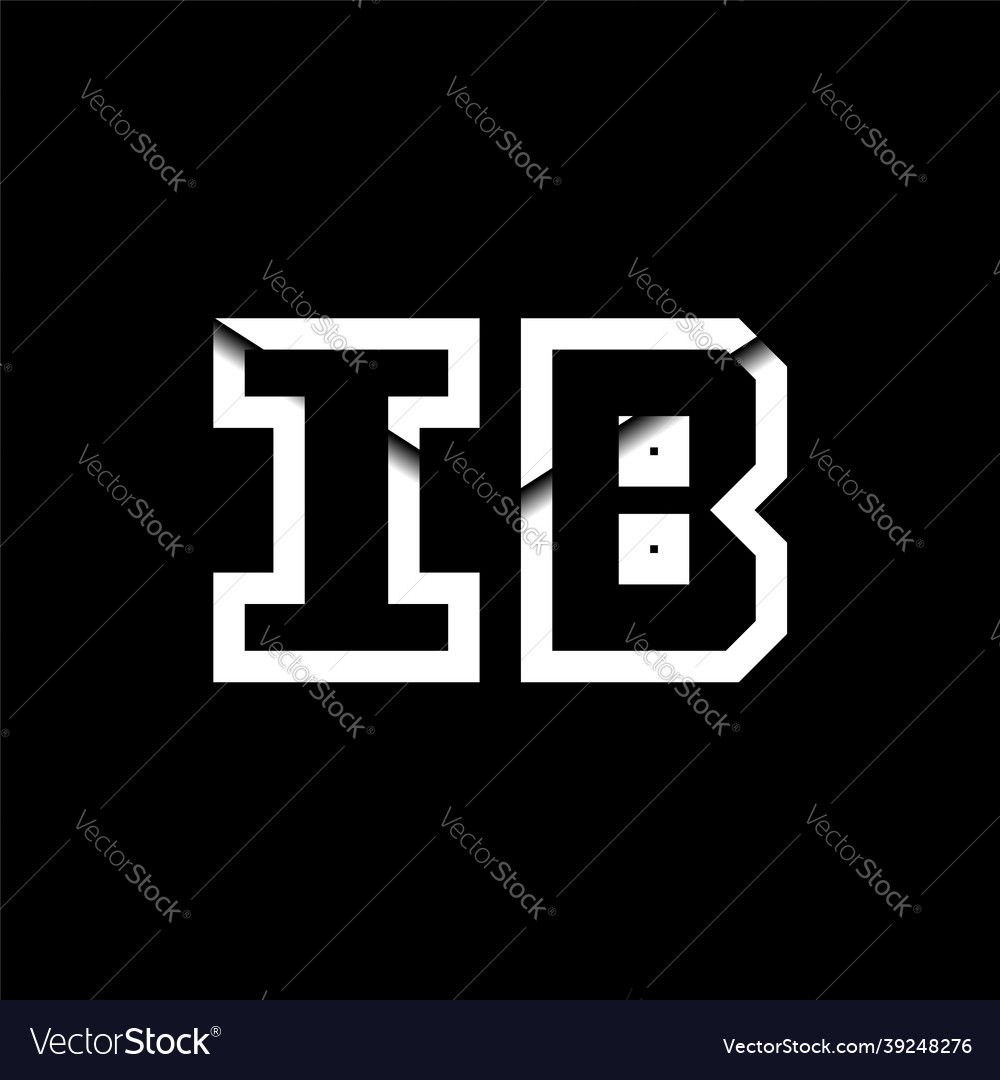 Ib monogram envelope shape style Vector Image Ib monogram envelope shape style