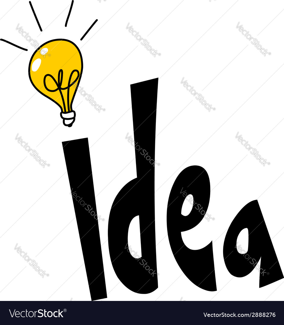 idea word design royalty free vector image vectorstock