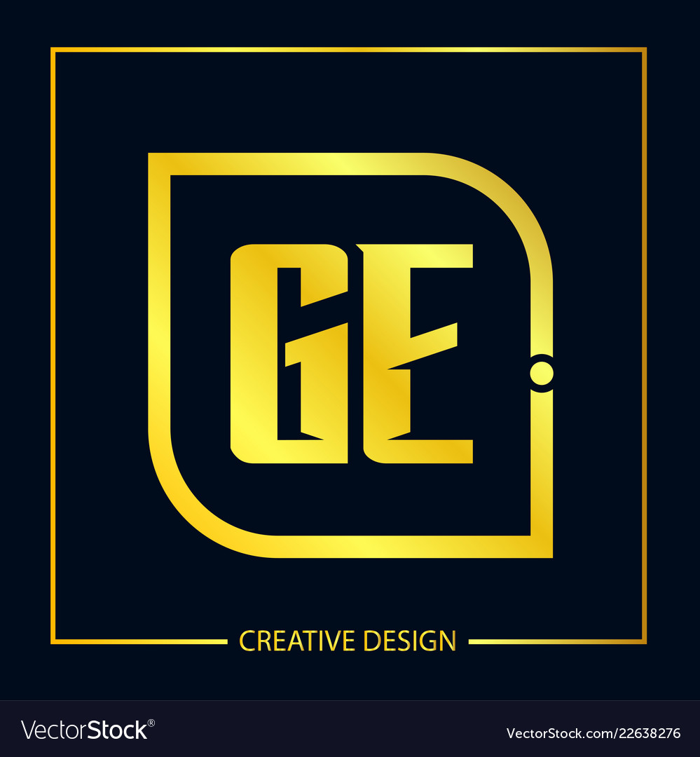 Initial letter ge logo template design