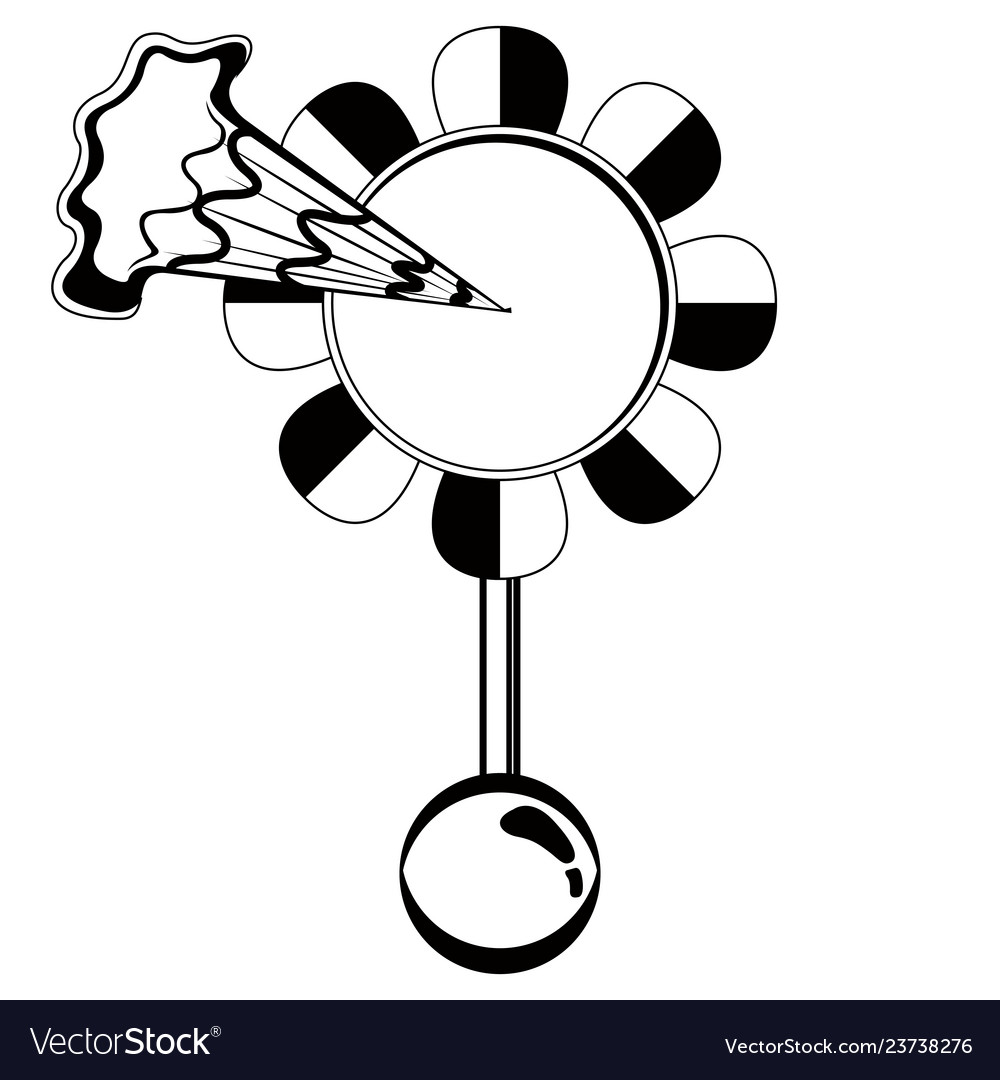 Joke squirt flower silhouette Royalty Free Vector Image