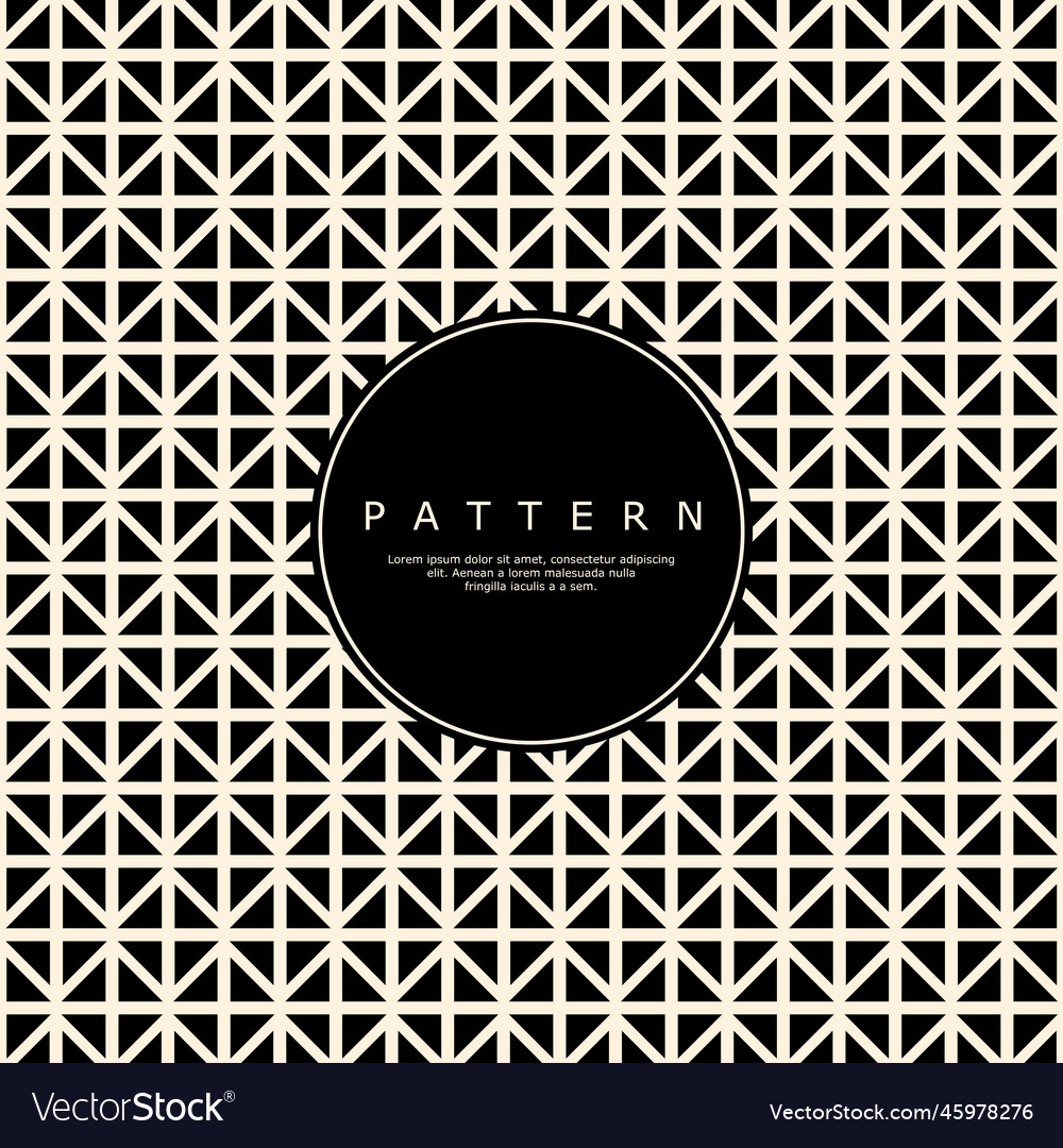 Modern geometric triangle box abstract pattern